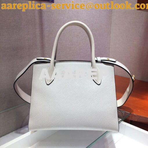 Replica Prada Monochrome Saffiano leather bag 1ba156 White 9