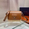 Replica Prada Corn Husk and Leather Tote 1BG336 10