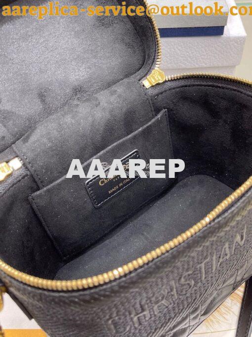 Replica Dior Small Diortravel Vanity Case in Black Lambskin S5488 9