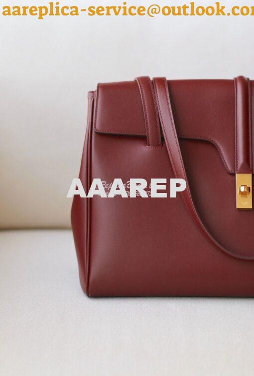 Replica Celine Large Soft 16 Bag In Smooth Calfskin 194043 Burgundy 5