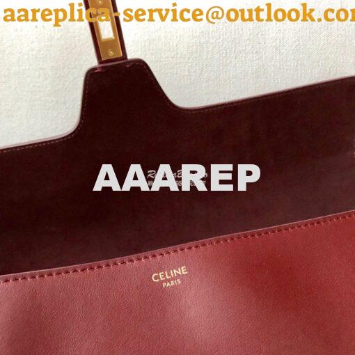 Replica Celine Large Soft 16 Bag In Smooth Calfskin 194043 Burgundy 9