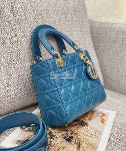 Replica Dior My ABCdior Lady Dior Bag M0538 Peacock Blue 2