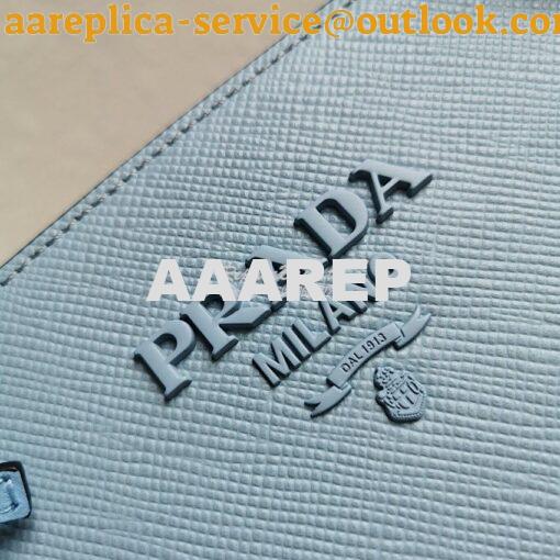 Replica Prada Monochrome Light Blue Saffiano Leather Bag 3