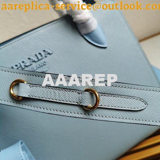 Replica Prada Monochrome Light Blue Saffiano Leather Bag 5