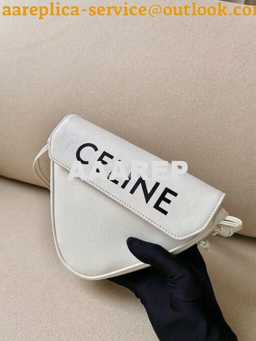 Replica Celine Triangle Bag In Smooth Calfskin With Celine Print 19590 3