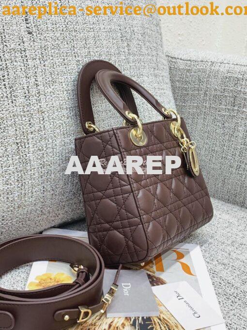 Replica Dior My ABCdior Lady Dior Bag M0538 Dark Brown 4