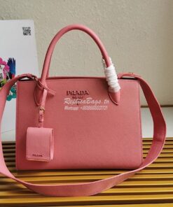 Replica Prada Monochrome Ligh pink Saffiano Leather Bag