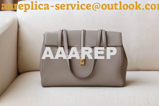 Replica Celine Large Soft 16 Bag In Supple Grained Calfskin 194043 Gre 3