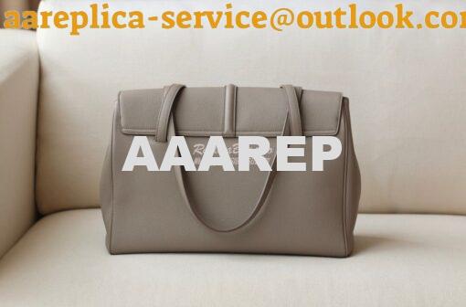 Replica Celine Large Soft 16 Bag In Supple Grained Calfskin 194043 Gre 4