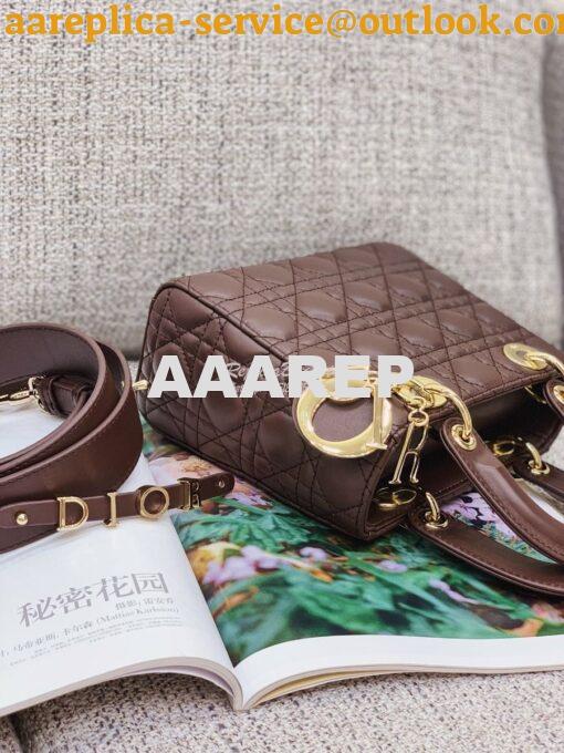 Replica Dior My ABCdior Lady Dior Bag M0538 Dark Brown 8