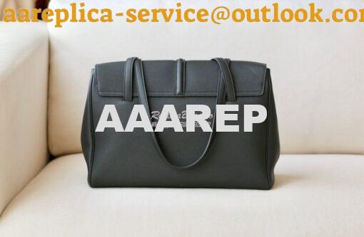 Replica Celine Large Soft 16 Bag In Supple Grained Calfskin 194043 Bla 4