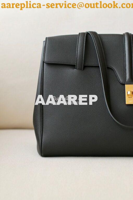 Replica Celine Large Soft 16 Bag In Supple Grained Calfskin 194043 Bla 6