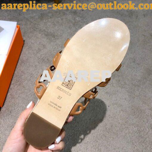 Replica Hermes Ancone Espadrille Sandals H201147 Brown 8