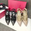 Replica Valentino Garavani Rockstud Caged Ankle Strap TONAL STUDS pump 10