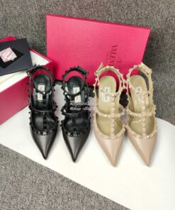 Replica Valentino Garavani Rockstud Caged Ankle Strap TONAL STUDS pump