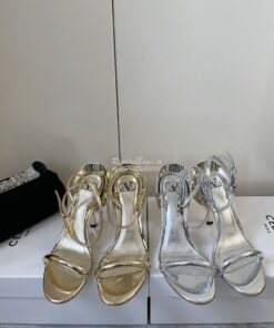 Replica Valentino Roserouche Sandal 1959 In Metallic Nappa Leather 100