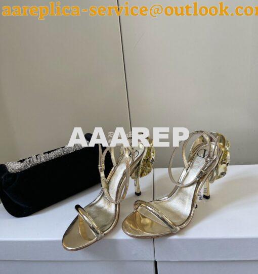 Replica Valentino Roserouche Sandal 1959 In Metallic Nappa Leather 100 16