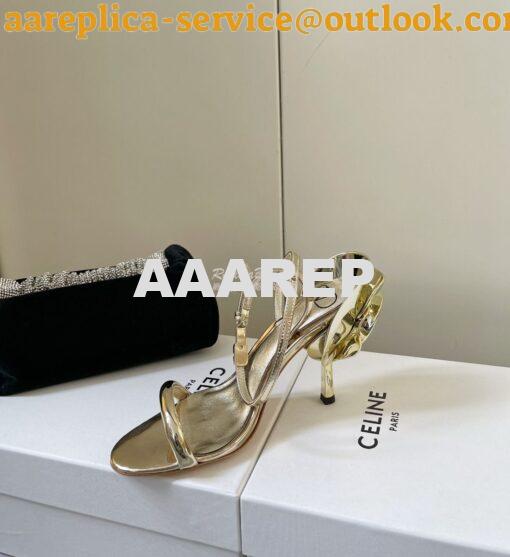 Replica Valentino Roserouche Sandal 1959 In Metallic Nappa Leather 100 17