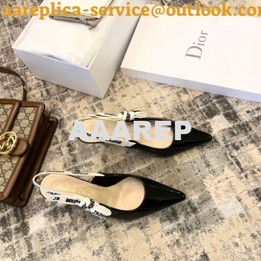 Replica Dior J'adior Pump KCC200 Black Patent 4