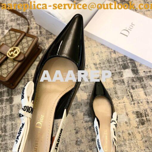 Replica Dior J'adior Pump KCC200 Black Patent 6