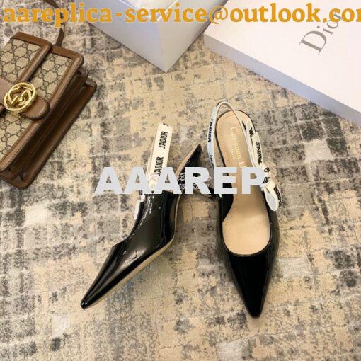 Replica Dior J'adior Pump KCC200 Black Patent 7