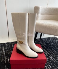 Replica Valentino Vlogo Signature Calfskin Boot 30mm 3W2S0CT2 White