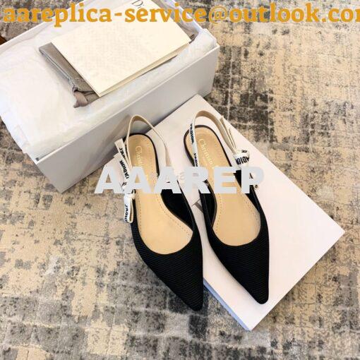 Replica Dior J'adior Ballerina Flat KCB384 Black 2