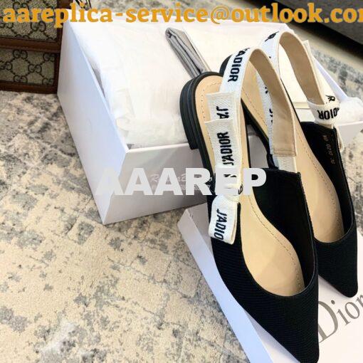 Replica Dior J'adior Ballerina Flat KCB384 Black 4