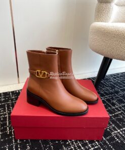 Replica Valentino Vlogo Signature Calfskin Ankle Boot 30mm 3W2S0CT1 Br