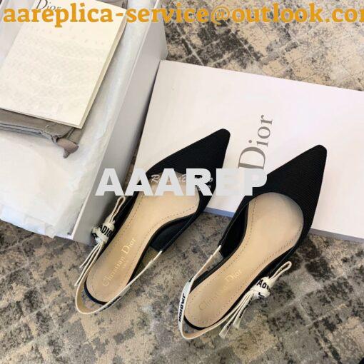 Replica Dior J'adior Ballerina Flat KCB384 Black 8