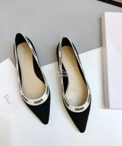 Replica Dior J'adior Ballerina Flat KCB486 Black 2