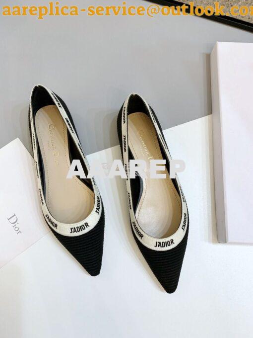 Replica Dior J'adior Ballerina Flat KCB486 Black 2