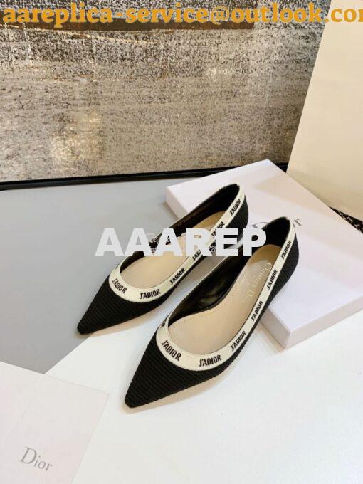 Replica Dior J'adior Ballerina Flat KCB486 Black 3