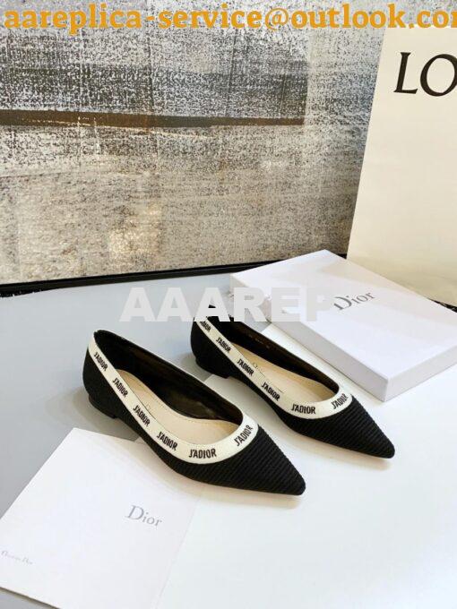 Replica Dior J'adior Ballerina Flat KCB486 Black 4