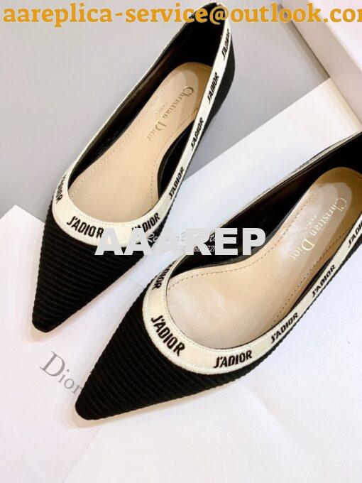 Replica Dior J'adior Ballerina Flat KCB486 Black 5