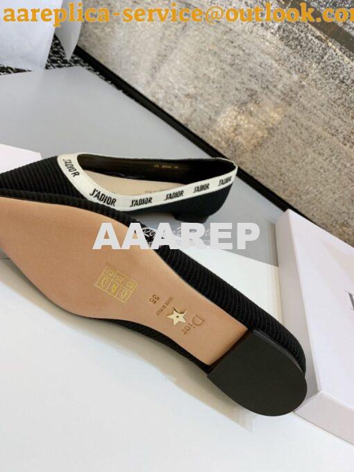 Replica Dior J'adior Ballerina Flat KCB486 Black 7