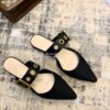 Replica Dior D-DIOR Heeled Mule KCP537 Black 10