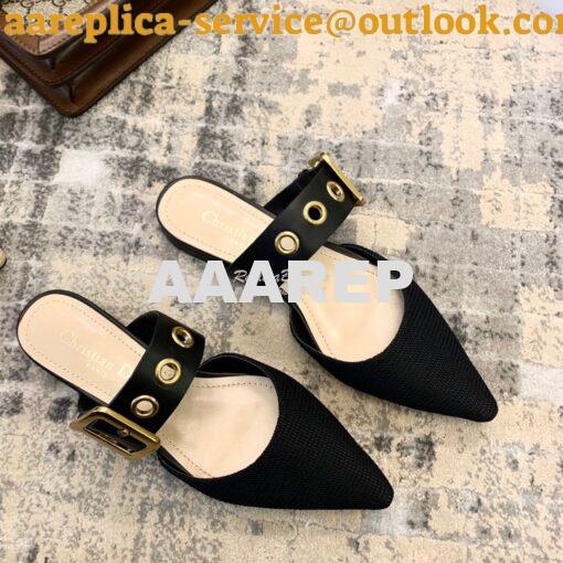 Replica Dior D-DIOR Mule KCB442 Black