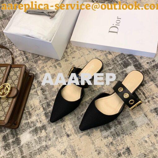 Replica Dior D-DIOR Mule KCB442 Black 3