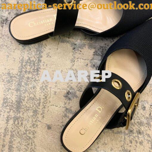 Replica Dior D-DIOR Mule KCB442 Black 4