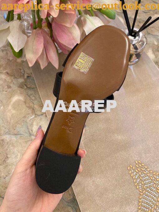 Replica Dior 30 Montaigne Heeled Mule KCQ270 Black 11