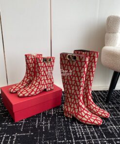 Replica Valentino VLogo Type Boot In Toile Iconographe 30mm 2W2S0FT Re