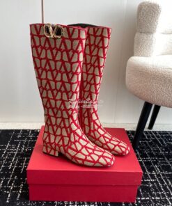 Replica Valentino VLogo Type Boot In Toile Iconographe 30mm 2W2S0FT Re 2