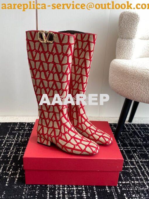 Replica Valentino VLogo Type Boot In Toile Iconographe 30mm 2W2S0FT Re 2