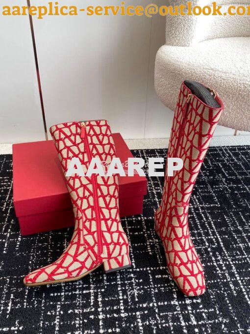 Replica Valentino VLogo Type Boot In Toile Iconographe 30mm 2W2S0FT Re 6