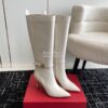 Replica Valentino Garavani Tan-Go Boot In Calfskin Leather 80mm 1W0S0F 12