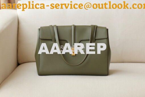 Replica Celine Medium Soft 16 Bag In Smooth Calfskin 195543 Green 3