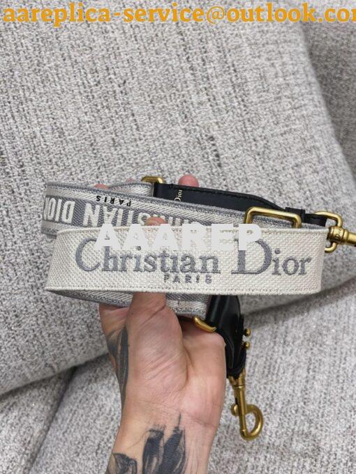 Replica Dior Adjustable Shoulder Strap 25 Grey 4