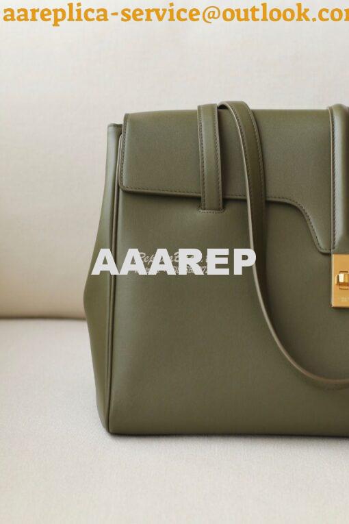 Replica Celine Medium Soft 16 Bag In Smooth Calfskin 195543 Green 6