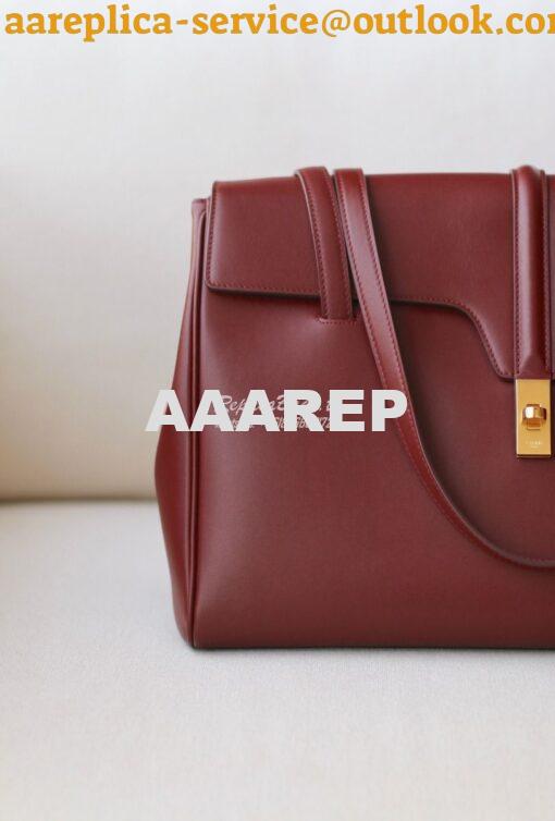 Replica Celine Medium Soft 16 Bag In Smooth Calfskin 195543 Burgundy 6